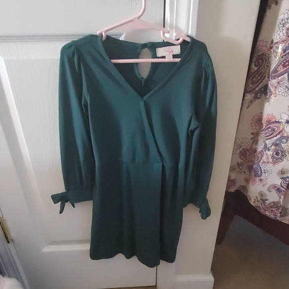 GB GIRLS HUNTER GREEN DRESS - Picture 1 of 4